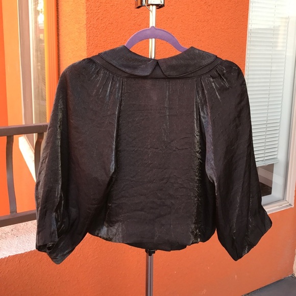 💕x2HP💕 black cropped dressy jacket - Picture 7 of 9